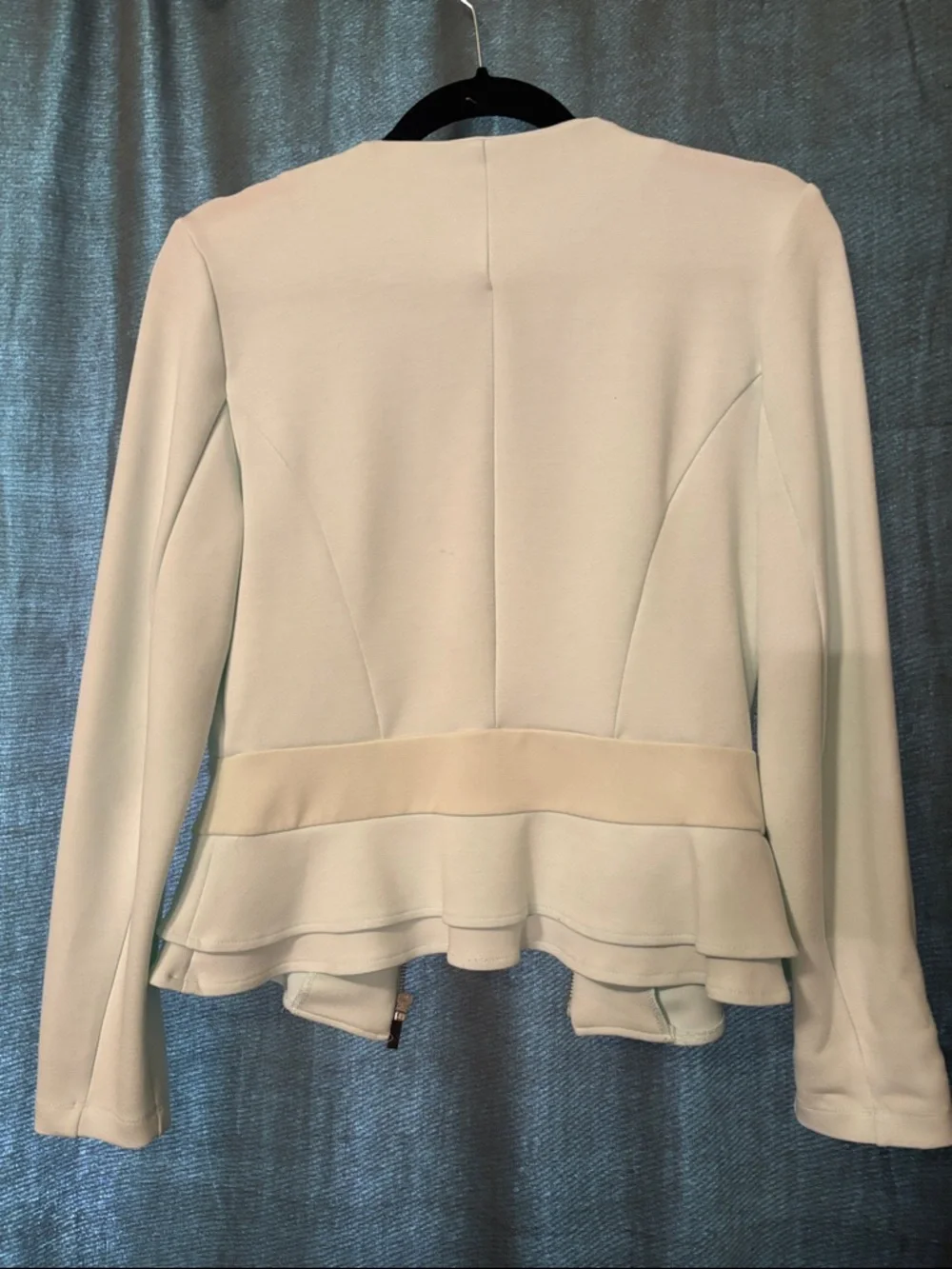 Tahari Mint Zip-Front Peplum Jacket - Picture 4 of 7